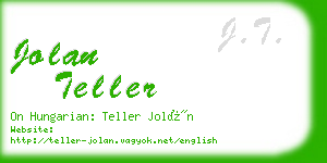 jolan teller business card